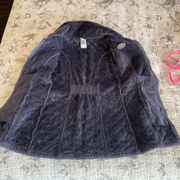 The North Face Caroluna Quilted Jacket Fleece Lined Black Full Zip Coat Size XS - Picture 8 of 12